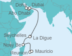 Itinerario del Crucero Desde Doha (Qatar) a Port Louis (Mauricio) - NCL Norwegian Cruise Line