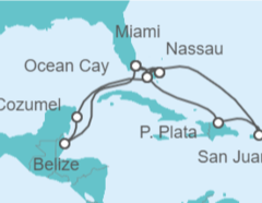 Itinerario del Crucero Puerto Rico, Bahamas, Estados Unidos (EE.UU.), Belice, México - MSC Cruceros