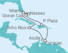 Itinerario del Crucero Jamaica, Aruba, Curaçao, Estados Unidos (EE.UU.), Bahamas - MSC Cruceros