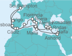 Itinerario del Crucero Islas Griegas, Israel y Turquía - Princess Cruises