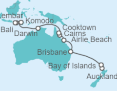 Itinerario del Crucero Desde Australia  a Bali - NCL Norwegian Cruise Line