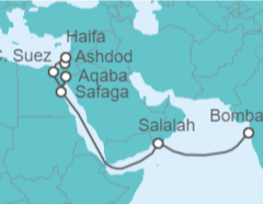 Itinerario del Crucero Omán, Egipto, Jordania, Israel - Silversea