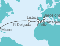 Itinerario del Crucero Mágica Disney-Travesía de Miami a Barcelona - Disney Cruise Line