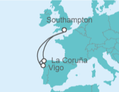 Itinerario del Crucero España desde Londres - Disney Cruise Line