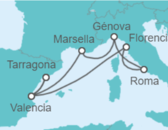 Itinerario del Crucero España, Italia, Francia - MSC Cruceros