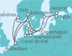 Itinerario del Crucero Dinamarca, Noruega, Holanda, Alemania, Estonia, Finlandia, Suecia - Holland America Line