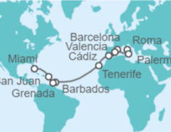 Itinerario del Crucero Italia, España, Barbados, Puerto Rico - MSC Cruceros
