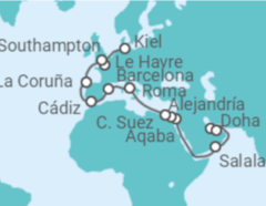 Itinerario del Crucero Desde Doha (Qatar) a Kiel (Alemania) - MSC Cruceros