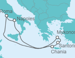 Itinerario del Crucero Islas griegas mágicas - Disney Cruise Line