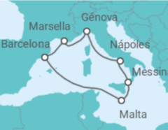 Itinerario del Crucero Grandezas del Mediterráneo - MSC Cruceros Itinerario del Crucero Grandezas del Mediterráneo - MSC Cruceros