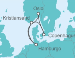 Itinerario del Crucero Dinamarca, Noruega - AIDA Itinerario del Crucero Dinamarca, Noruega - AIDA
