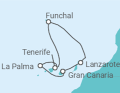 Itinerario del Crucero Oasis del Atlántico - Costa Cruceros Itinerario del Crucero Oasis del Atlántico - Costa Cruceros
