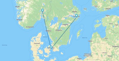 Estocolmo, Copenhague y Oslo en avión