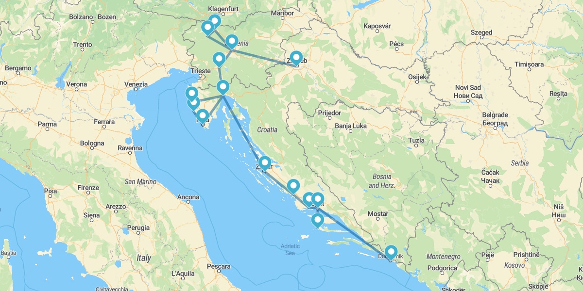 Ruta por la Costa Adriática Esloveno-Croata