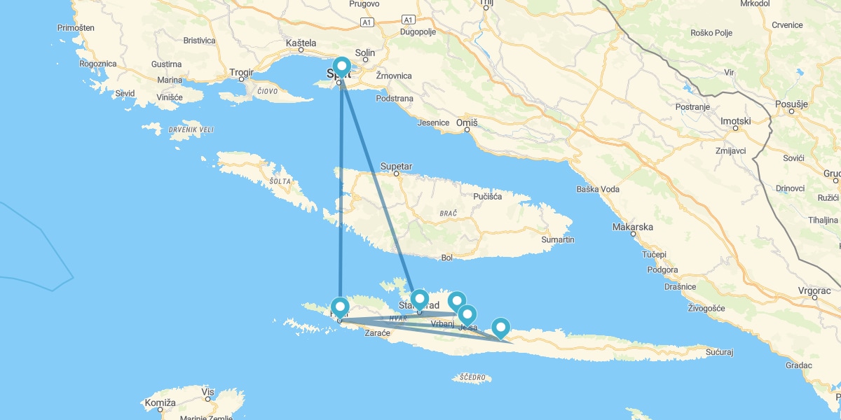 Ruta por la Isla de Hvar y Split