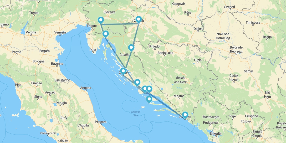 Ruta por la Región de Dalmacia