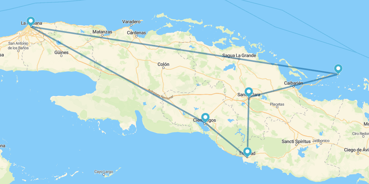 La Habana, Cienfuegos, Trinidad, Santa Clara y Cayo Santa María