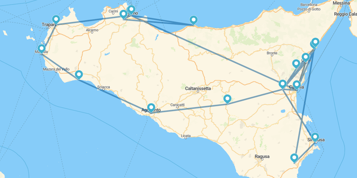 Sicilia desde Catania con Costa Oriental