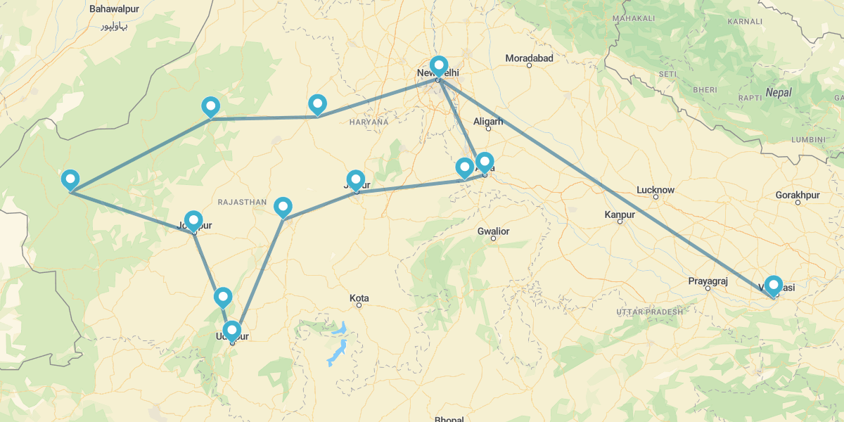 Gran Ruta del Rajastán y Benarés