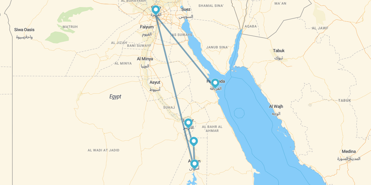 El Cairo, Crucero 4 noches y Hurghada