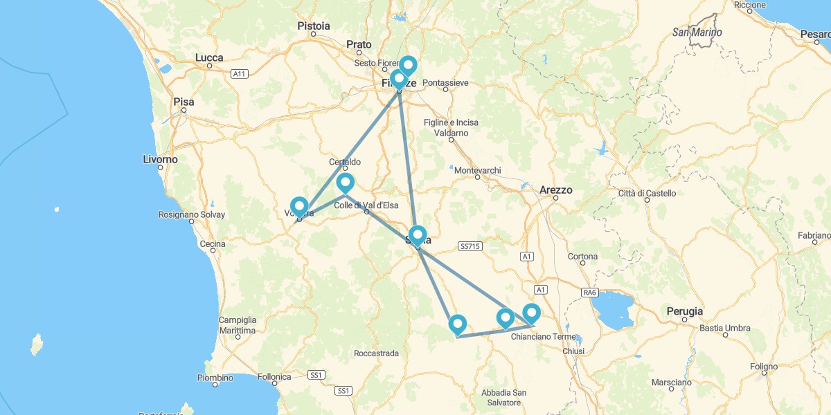 Ruta por La Toscana, desde Florencia a Siena