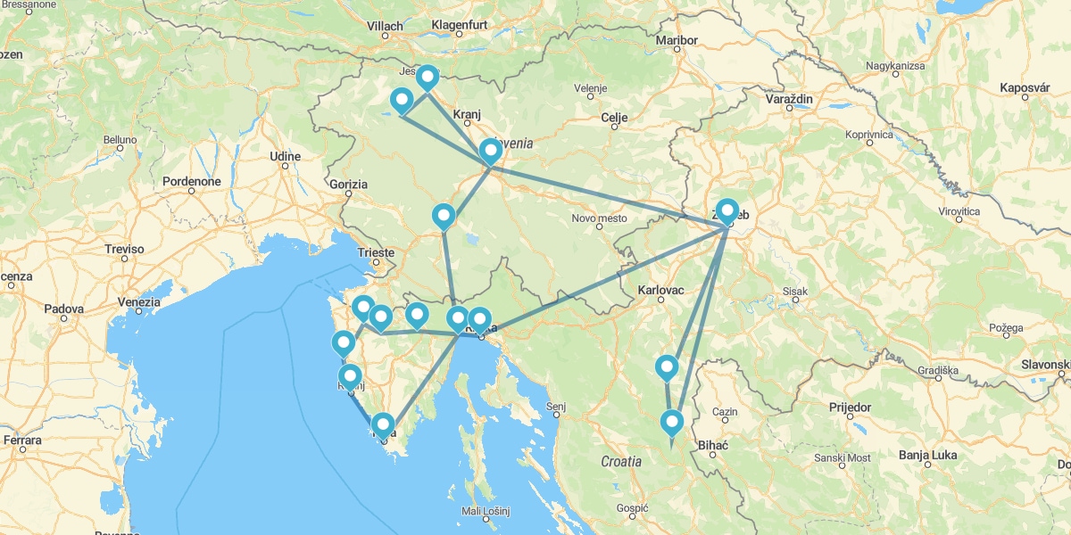 Ruta por Eslovenia, la Península de Istria y Bahía Kvarner