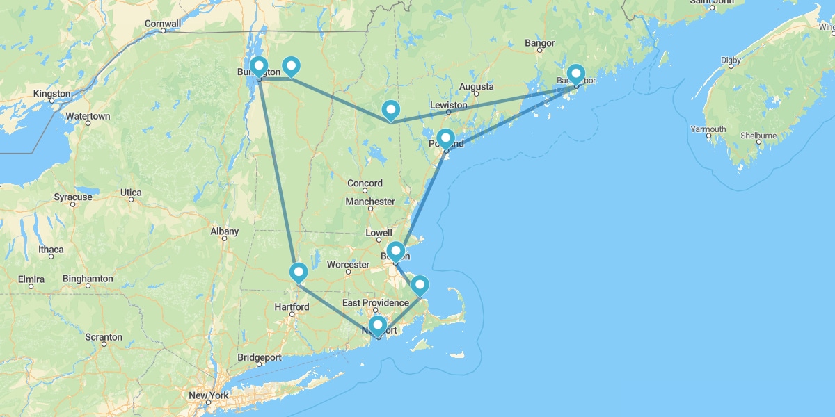 Ruta por Nueva Inglaterra, naturaleza e historia