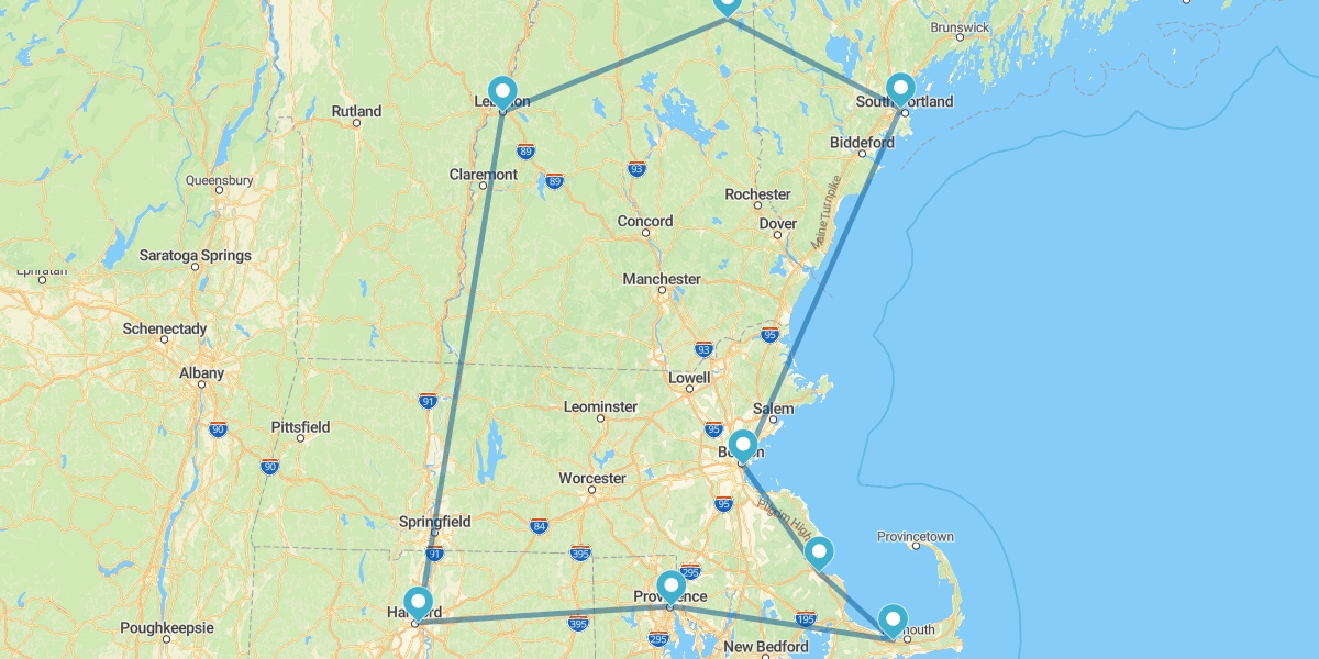 Ruta por el Nordeste de Estados Unidos