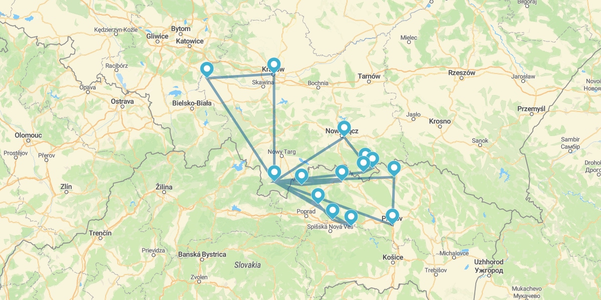 Ruta por el Sur de Polonia con el Parque Nacional de los Tatras