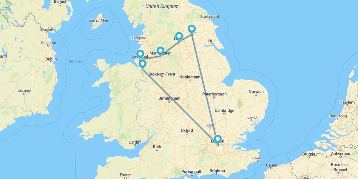 Ruta por las Grandes Ciudades del Norte de Inglaterra