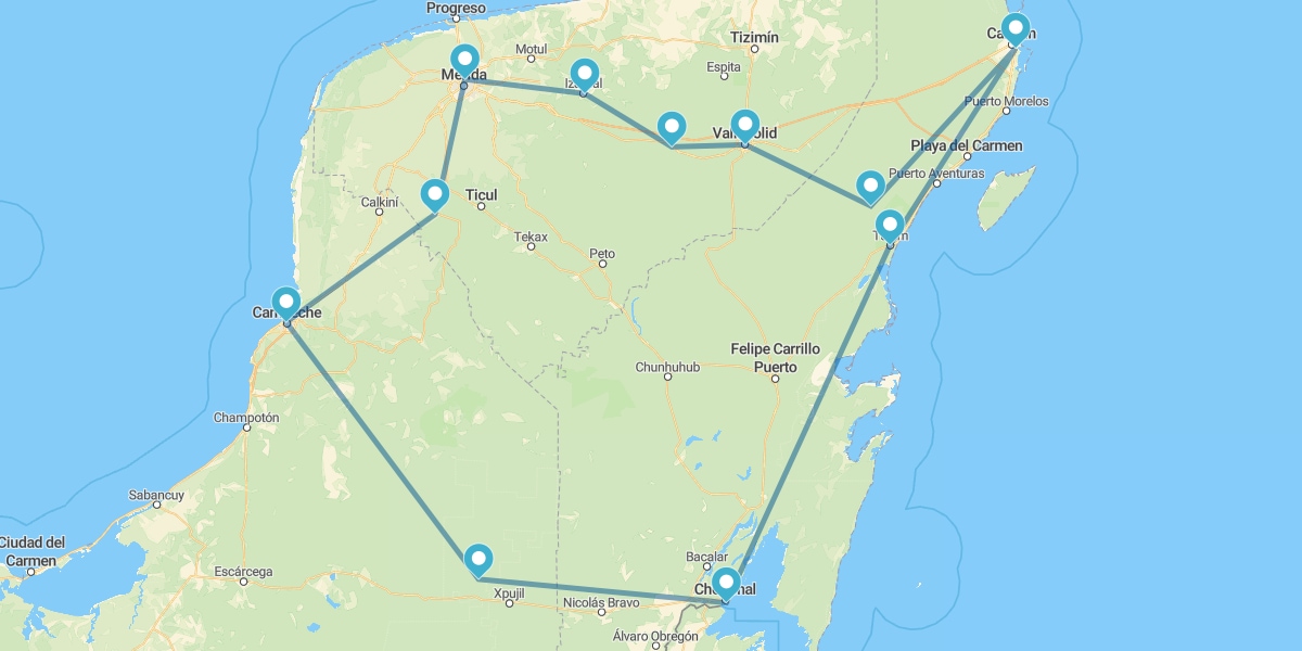 Ruta por las Misteriosas Ciudades Maya