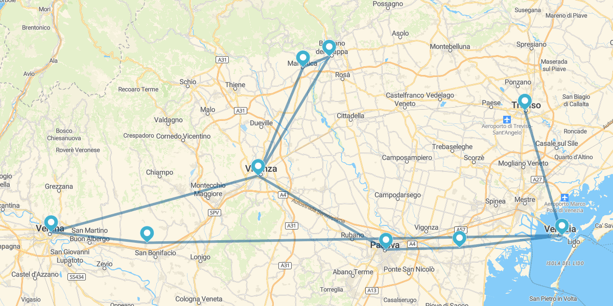 Ruta por la Región del Véneto