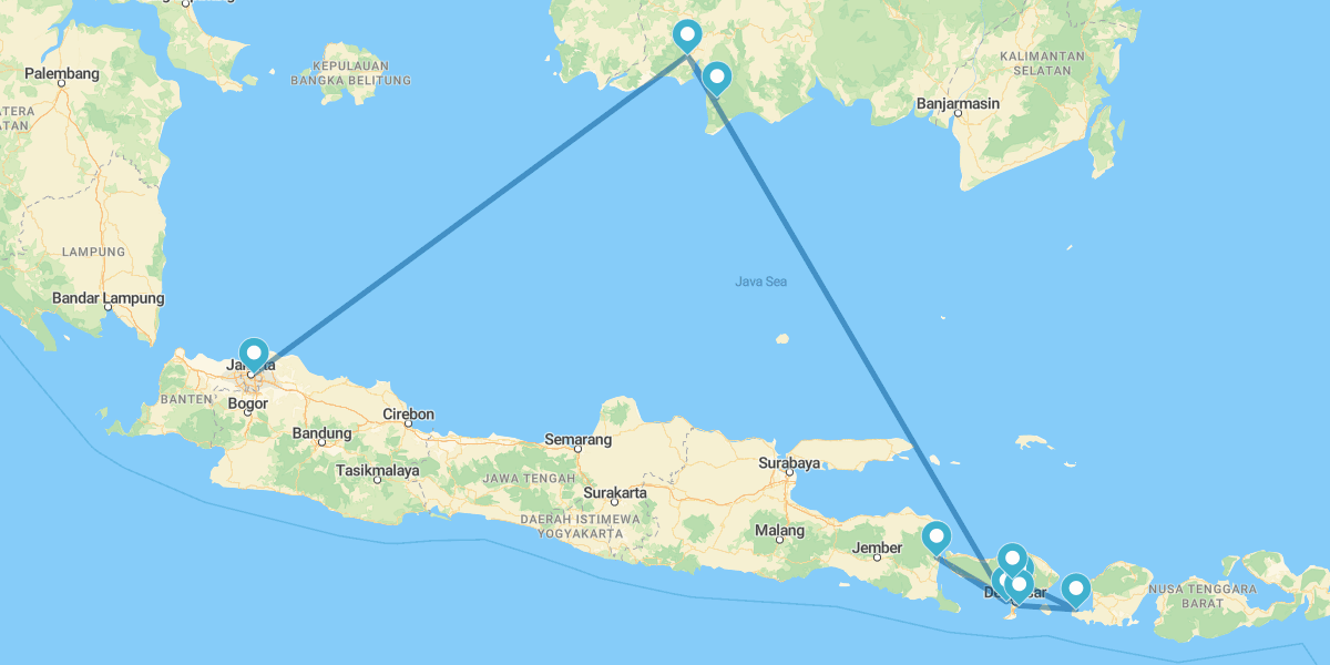 Yakarta, Borneo, Bali, Ijen y Gili Asahan