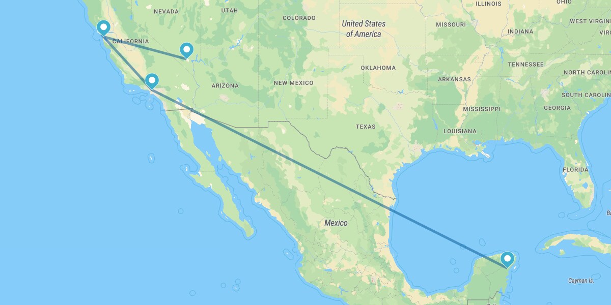 Las Vegas, San Francisco, Los Ángeles y Riviera Maya