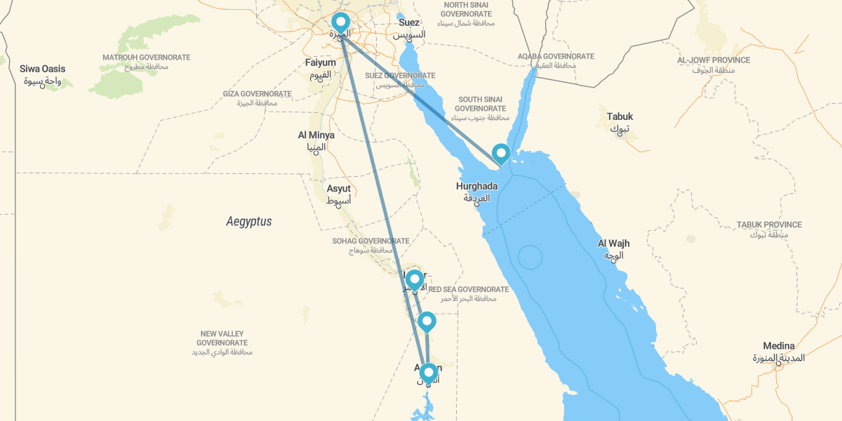 El Cairo, Crucero 4 noches y Sharm El Sheikh