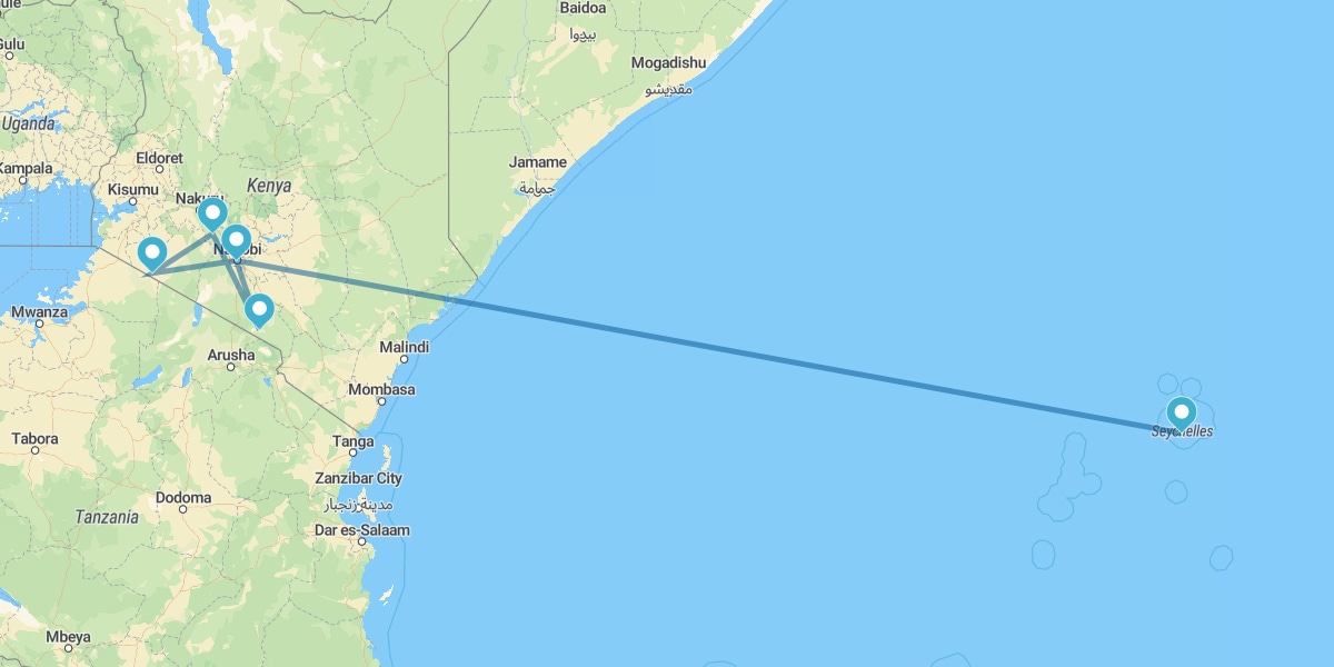 Masai Mara, Naivasha y Amboseli con Seychelles