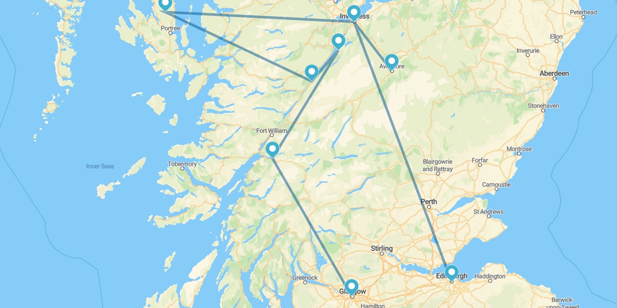 Ruta esencial por Edimburgo, Inverness e Isla de Skye