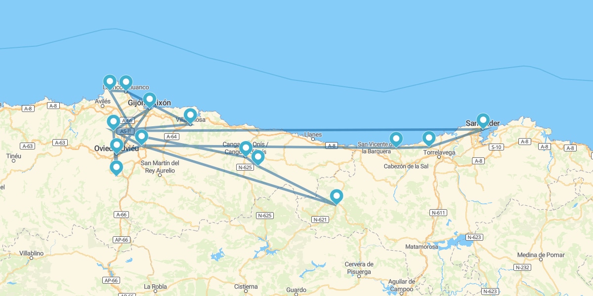 De Oviedo a Santander y Picos de Europa