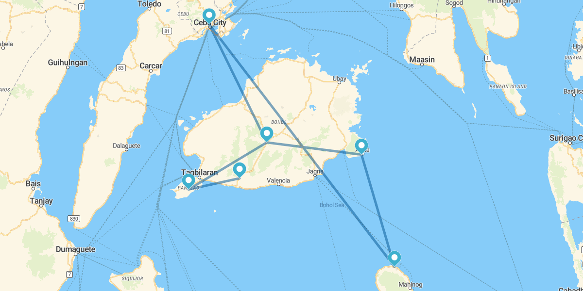 Cebú, Bohol y Camiguín