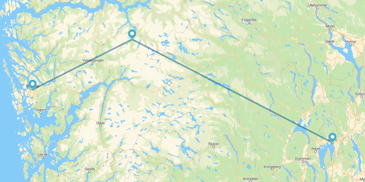 Oslo, Flåm y Bergen