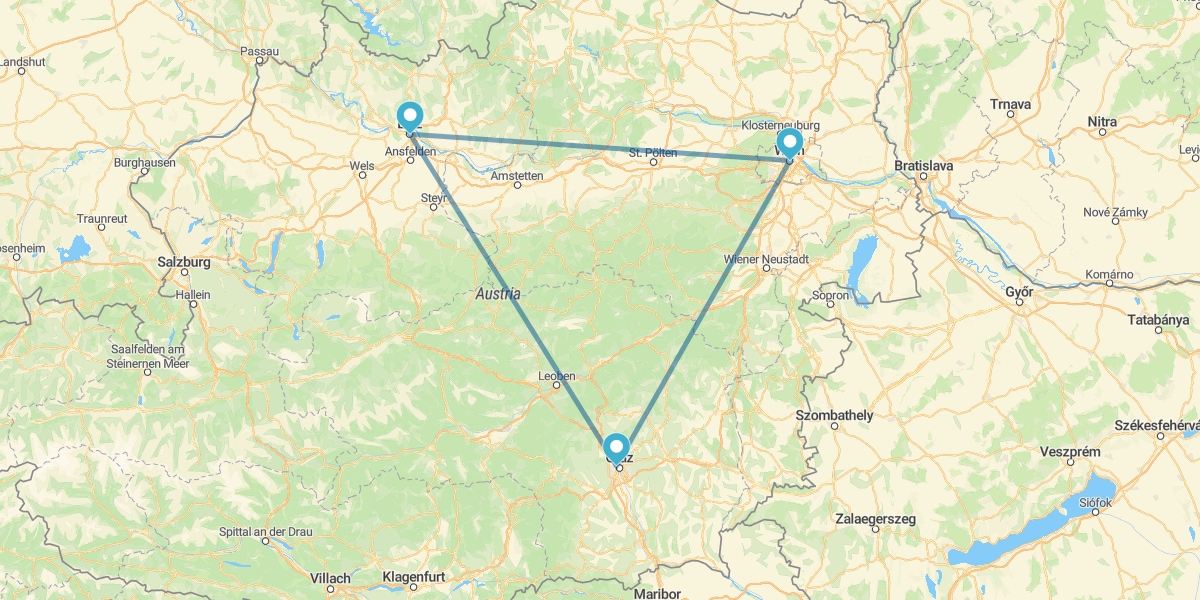 Especial Mercadillos Navideños en coche en Viena, Alta Austria y Estiria