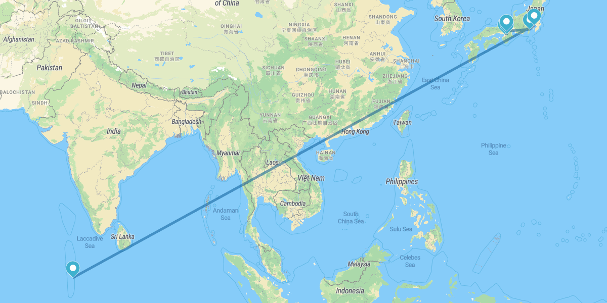 De Osaka a Tokio y Maldivas