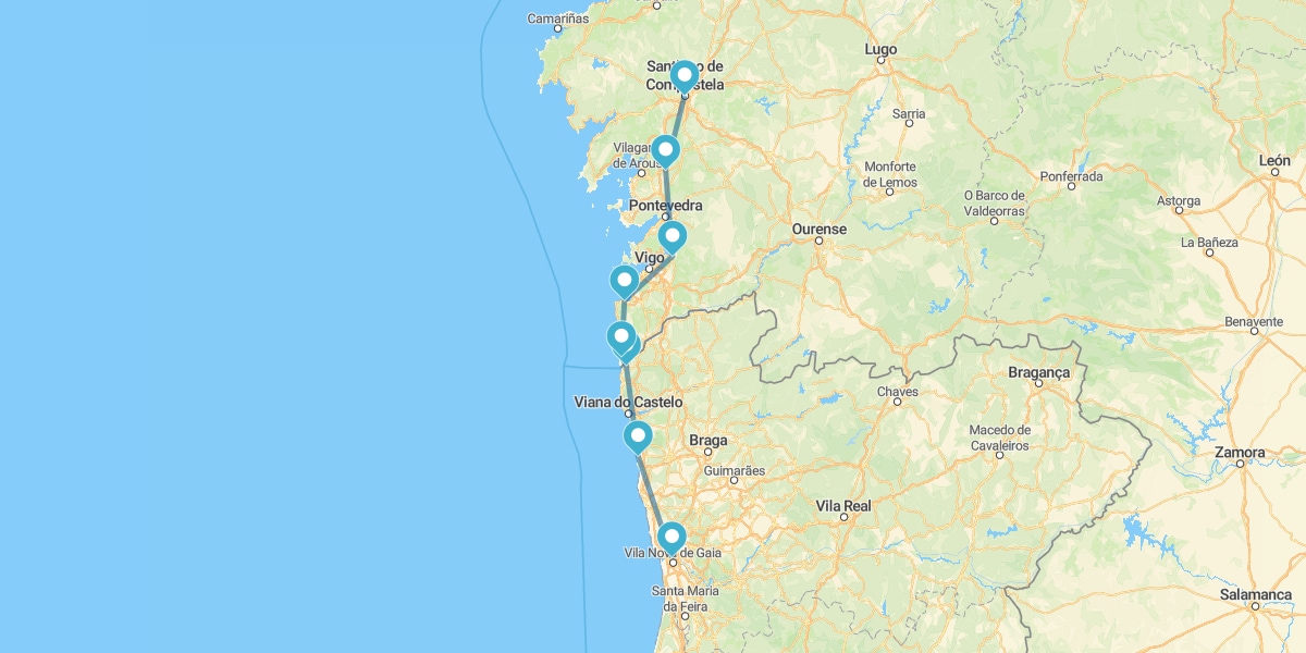 Camino de Santiago en bicicleta: de Oporto a Santiago de Compostela