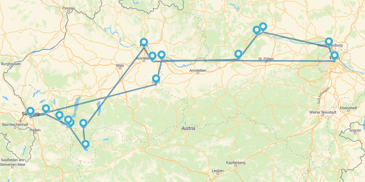 Ruta por el Danubio, de Viena a Salzburgo