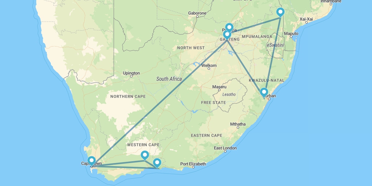 De Johannesburgo a Ciudad del Cabo y Ruta Jardín