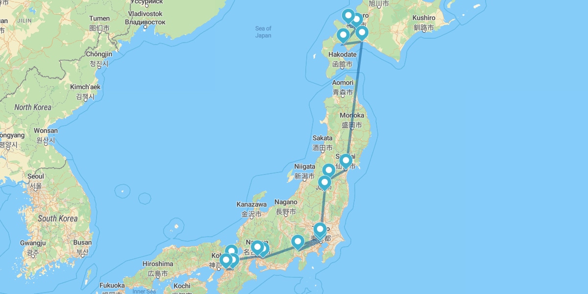 Sapporo, Norte de Honshu, Tokio y Kioto