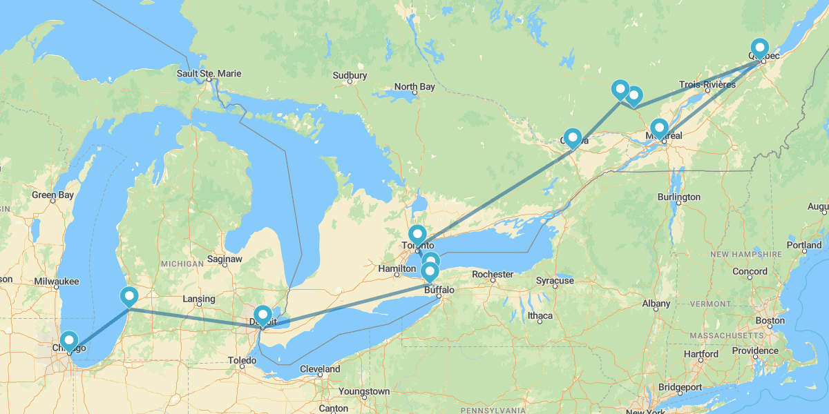 De Montreal a Chicago con Mt. Tremblant y Cataratas del Niágara