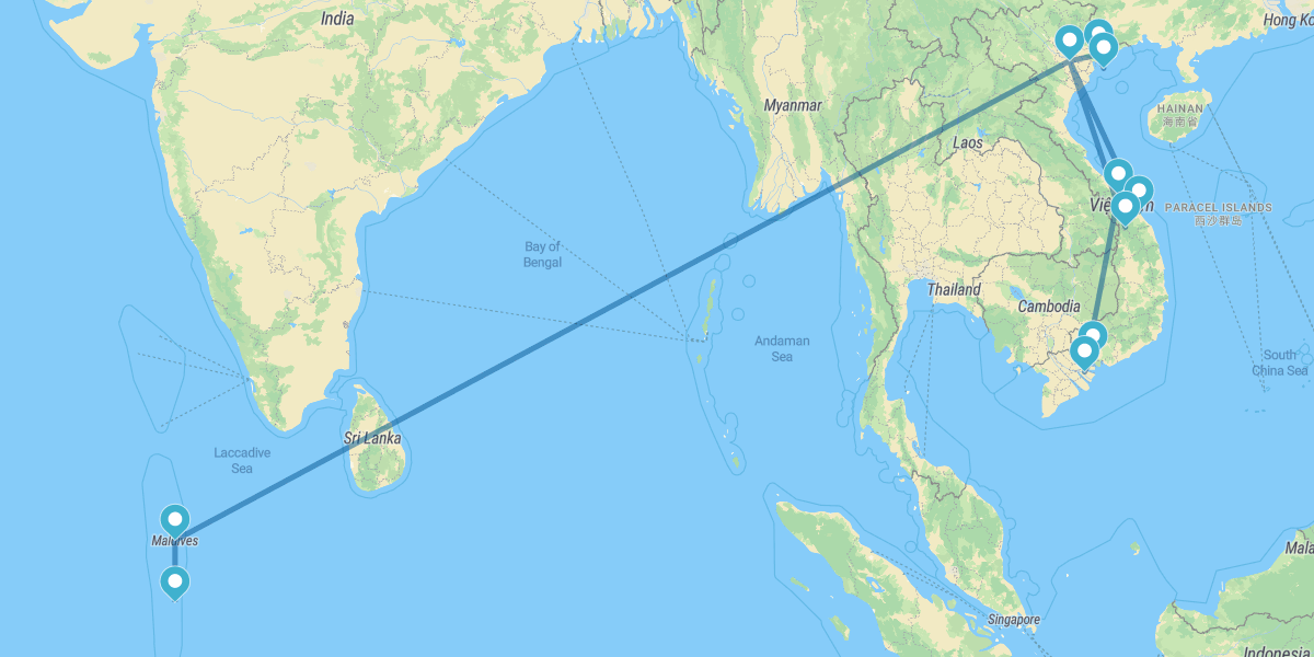 Vietnam de Sur a Norte con Sapa y Maldivas