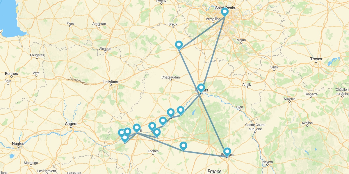 Ruta de Leonardo da Vinci y el Renacimiento francés