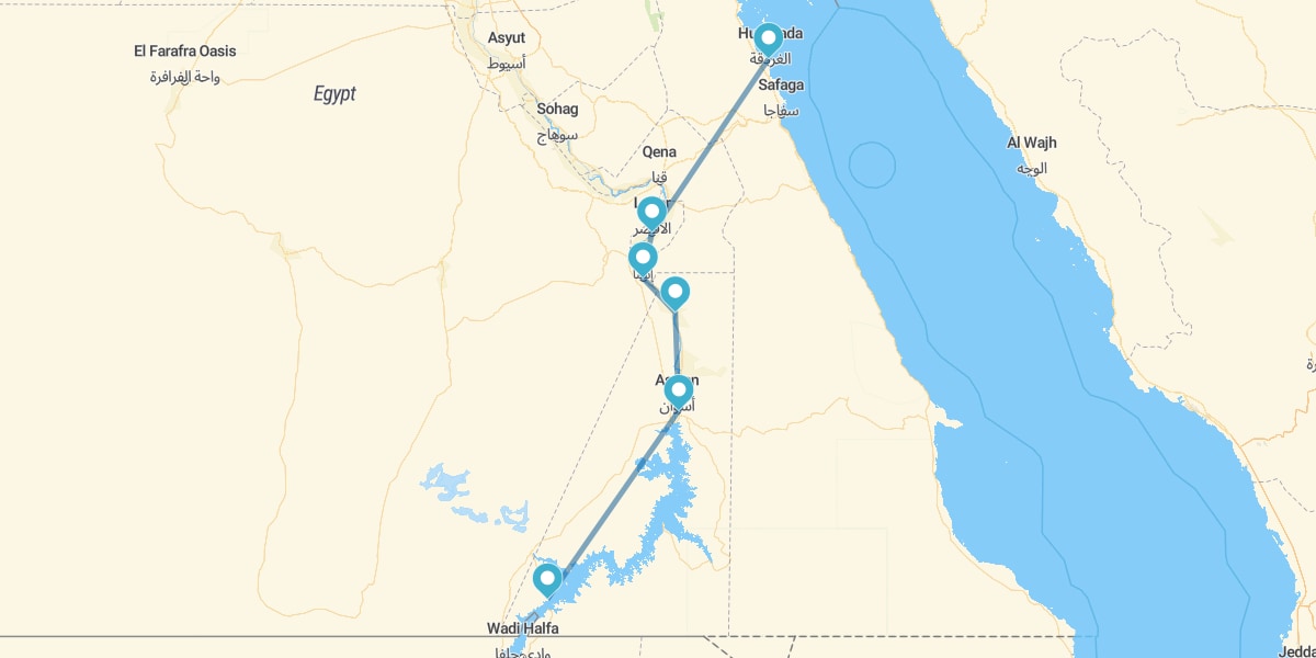 Hurghada y Crucero 7 noches